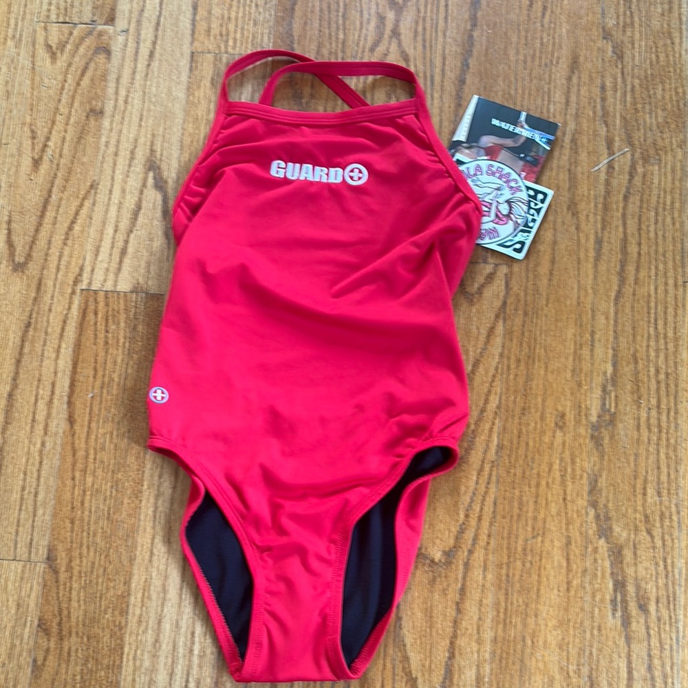 Watermen original X- Back Lifeguard Swimsuit Size: 32